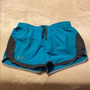 Blue under armour running shorts